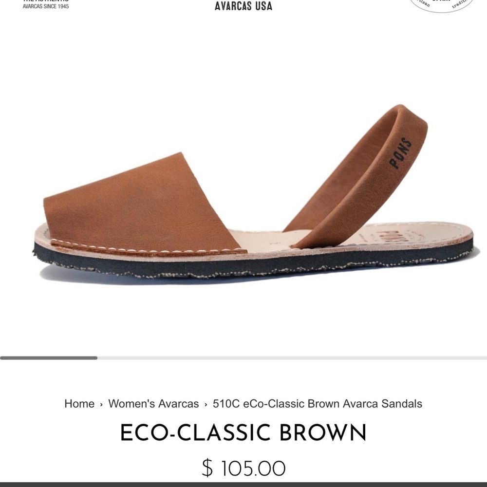 Women's Eco-Classic Brown Avarca Sandals